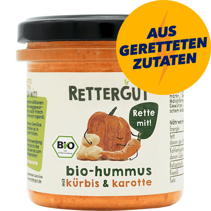 Rettergut BIO Hummus mit Kürbis & Karotte
